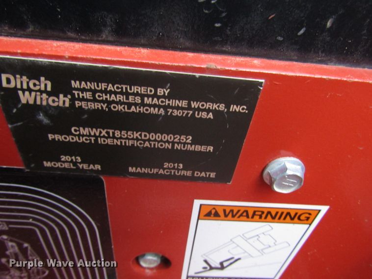 image for item DH8340 2013 Ditch Witch XT855 excavator tool carrier