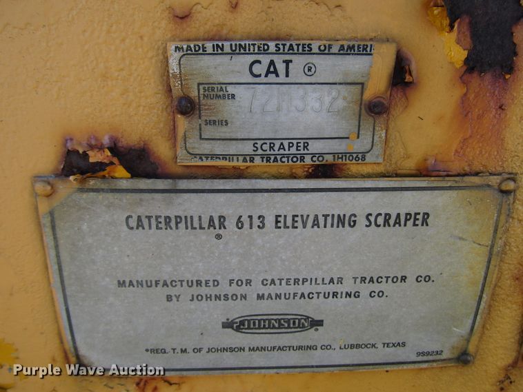 image for item DH8347 1970 Caterpillar 613 elevating scraper