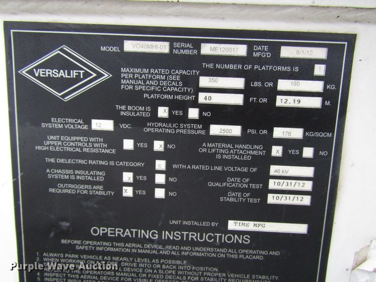 image for item DH8371 2012 Dodge Ram 5500 bucket truck