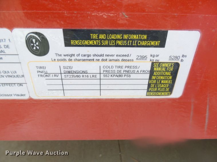 image for item EF9572 2018 Load Trail 6X12 tilt deck utility trailer