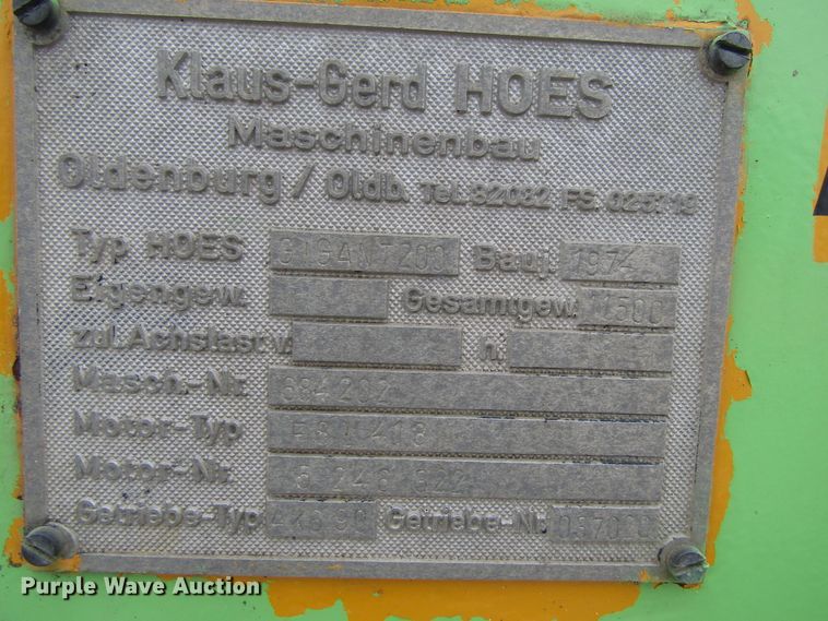 image for item FD9334 1974 Hoes 684 trencher