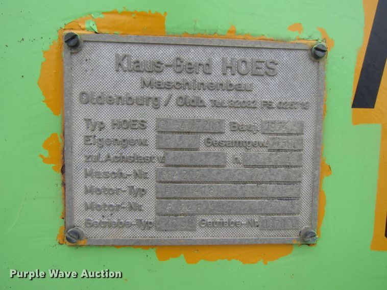 image for item FD9334 1974 Hoes 684 trencher