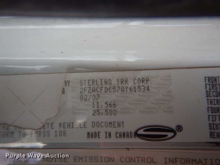 image for item FU9063 2007 Sterling Acterra service truck