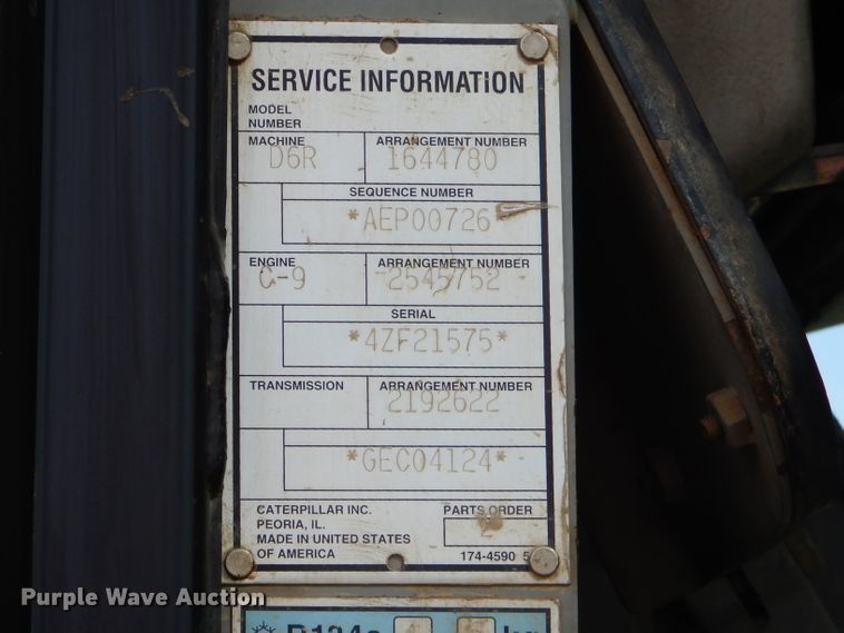 image for item GB9703 2005 Caterpillar D6R XW Series II dozer