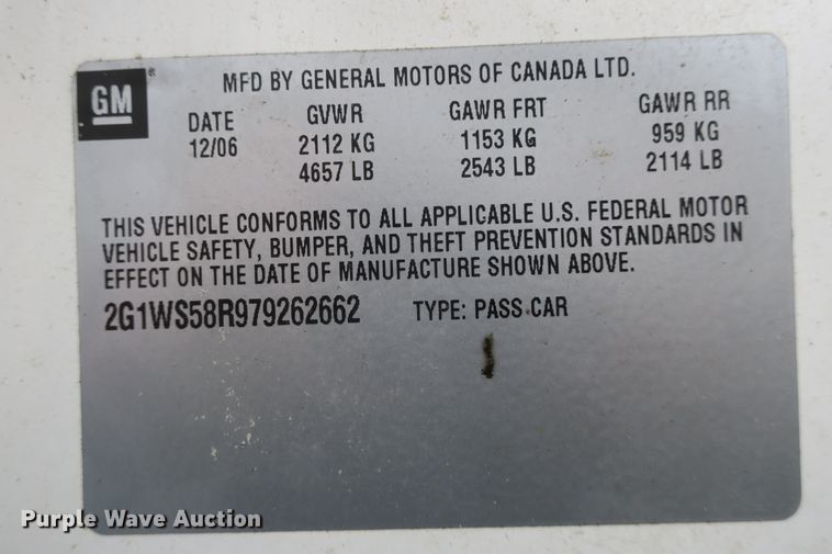 image for item DB10052 2007 Chevrolet Impala