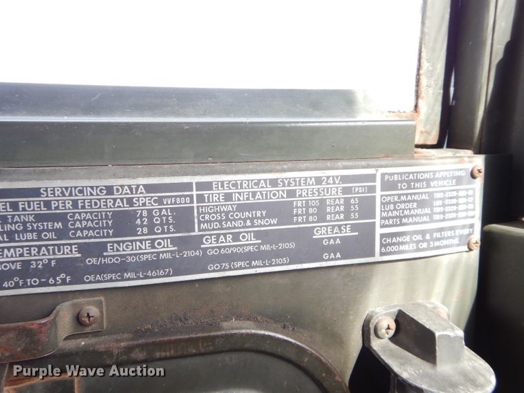 image for item DH3719 1971 Am General M819 tank truck