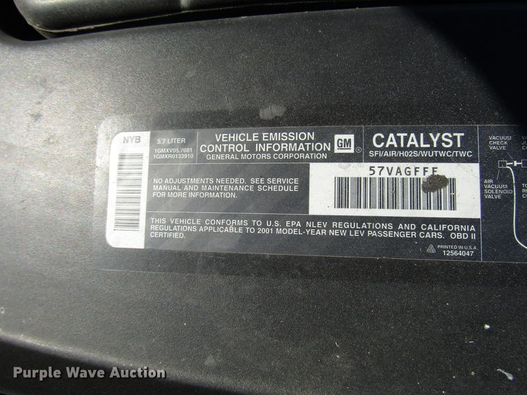 image for item DH8275 2001 Chevrolet Corvette