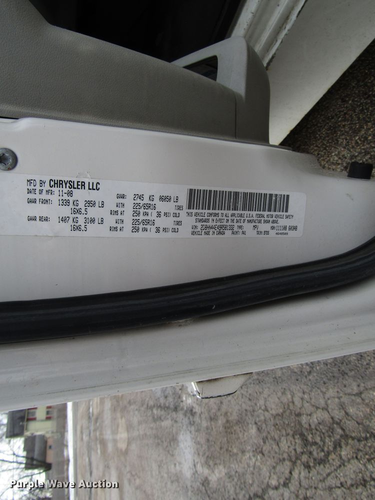 image for item DH8392 2009 Dodge Grand Caravan handicap accessible van