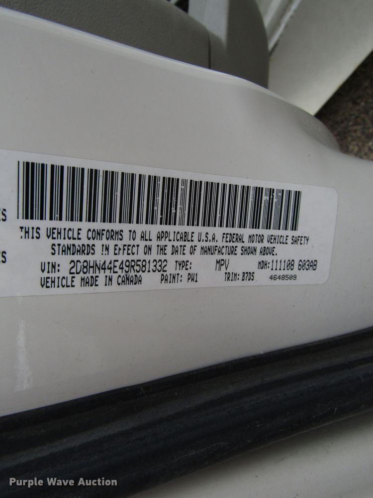 image for item DH8392 2009 Dodge Grand Caravan handicap accessible van