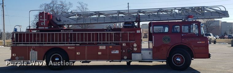 image for item EL9761 1978 Ford 8000 Seagrave aerial ladder fire truck
