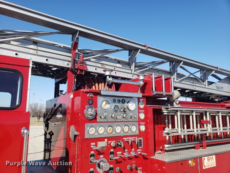 image for item EL9761 1978 Ford 8000 Seagrave aerial ladder fire truck
