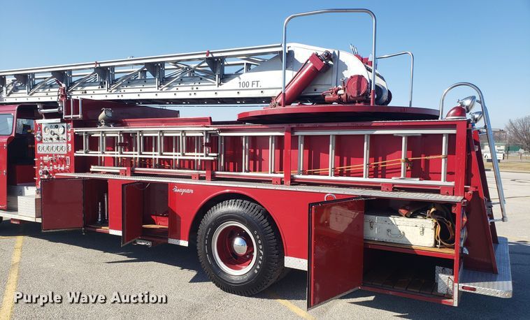 image for item EL9761 1978 Ford 8000 Seagrave aerial ladder fire truck