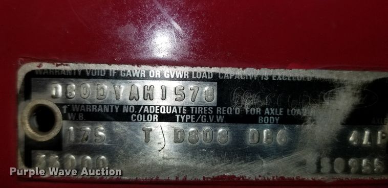 image for item EL9761 1978 Ford 8000 Seagrave aerial ladder fire truck