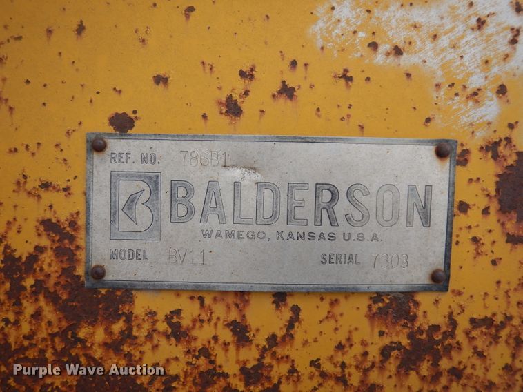 image for item ER9845 Balderson BV11 V-plow