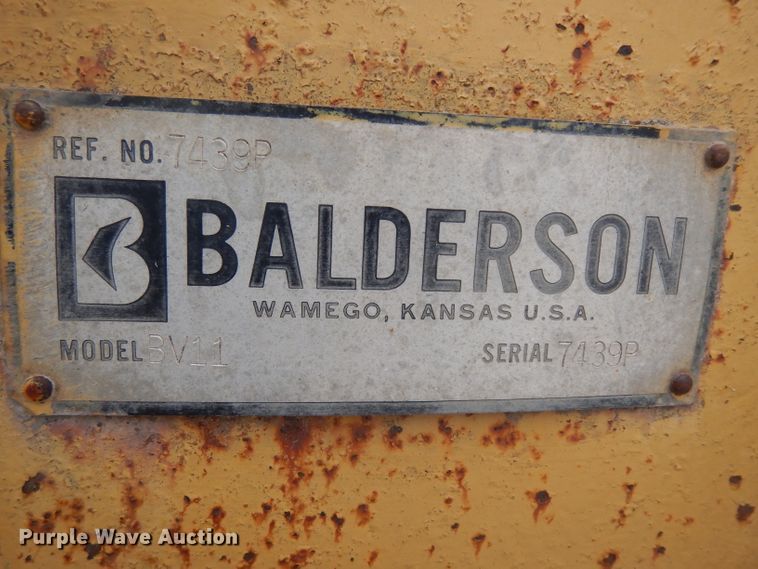 image for item ER9846 Balderson BV11 V-plow