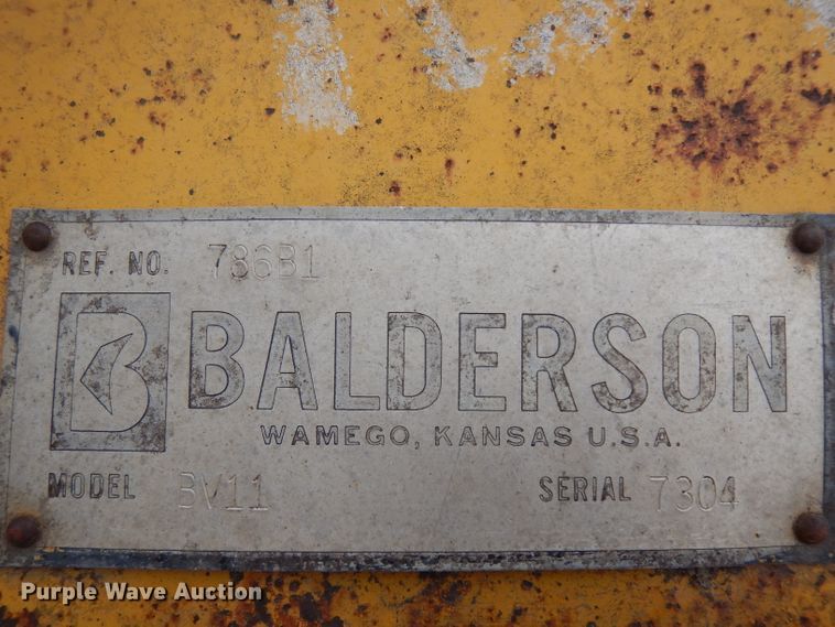 image for item ER9847 Balderson BV11 V-plow