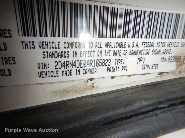 image for item FU9126 2010 Dodge Grand Caravan SE van