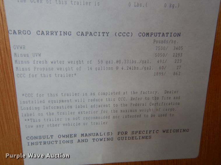 image for item GC9486 2003 Jay Flight 29BH camper