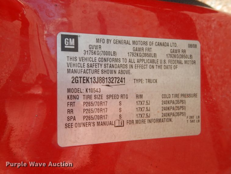 image for item GE9073 2008 GMC Sierra 1500 Crew Cab pickup truck