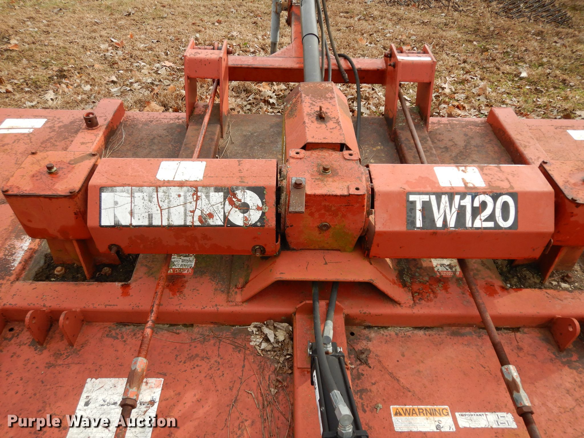 Rhino TW120 rotary mower in Clinton, KS Item FY9262 sold Purple Wave