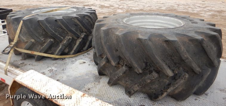 image for item DE1359 (2) Goodyear 800/65R32 tires and wheels