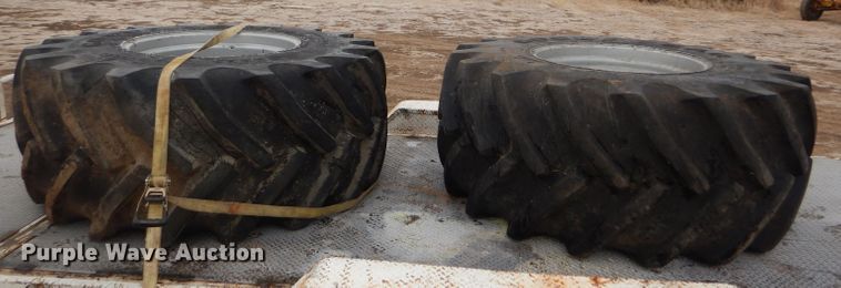 image for item DE1359 (2) Goodyear 800/65R32 tires and wheels