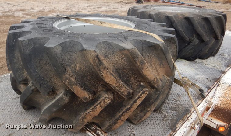 image for item DE1359 (2) Goodyear 800/65R32 tires and wheels