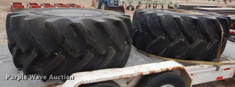 image for item DE1359 (2) Goodyear 800/65R32 tires and wheels