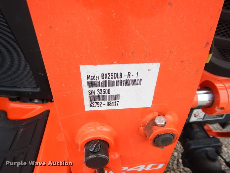 image for item DH3678 2016 Kubota BX25DLB MFWD tractor