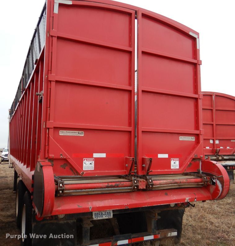 image for item DI0005 2014 Blatz 36B224BNR0314MTG live bottom silage trailer