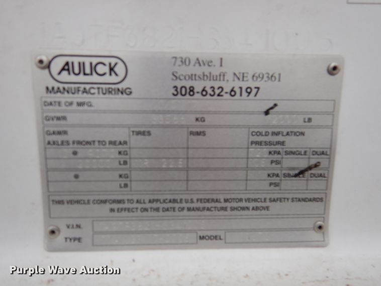 image for item DI0008 2017 Aulick 38572 live bottom silage trailer