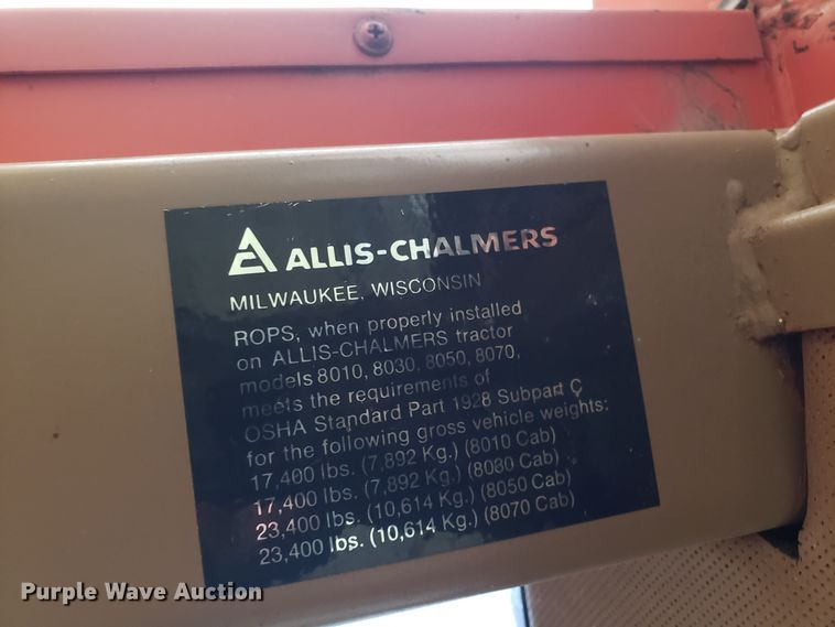 image for item EZ9068 1983 Allis Chalmers 8070 MFWD tractor