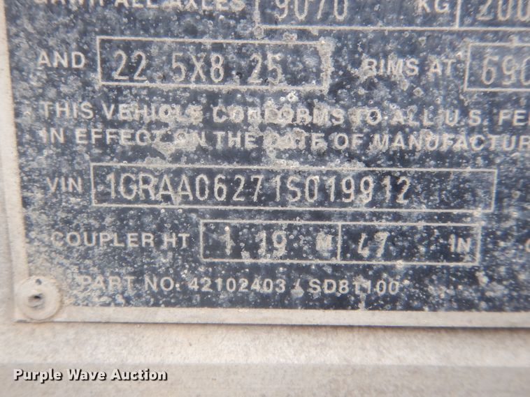 image for item DH6333 2001 Great Dane dry van trailer