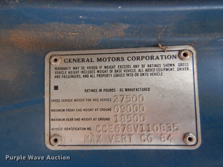 image for item GB9754 1978 Chevrolet C65 dump truck