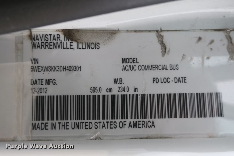 image for item DB10046 2013 International Starcraft bus