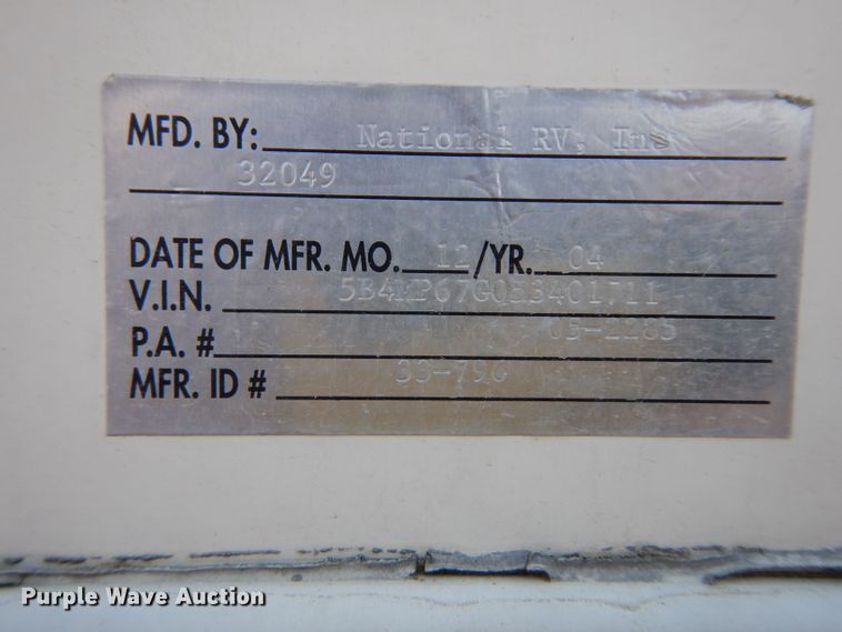 image for item DG6258 2005 National Sea Breeze LX RV