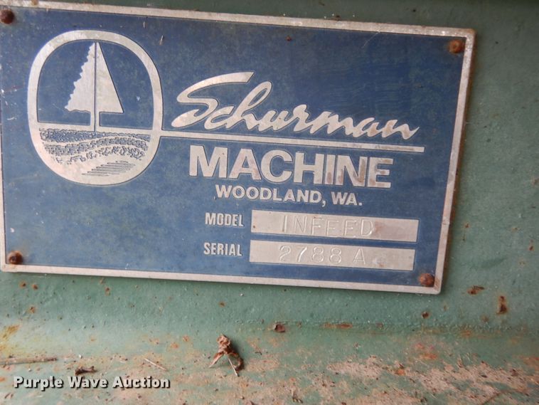 image for item DH2296 Schulman Machine Infeed logging conveyor