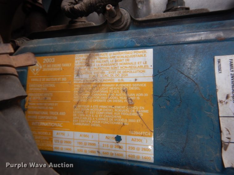 image for item DH4321 2003 International 4200 flatbed truck