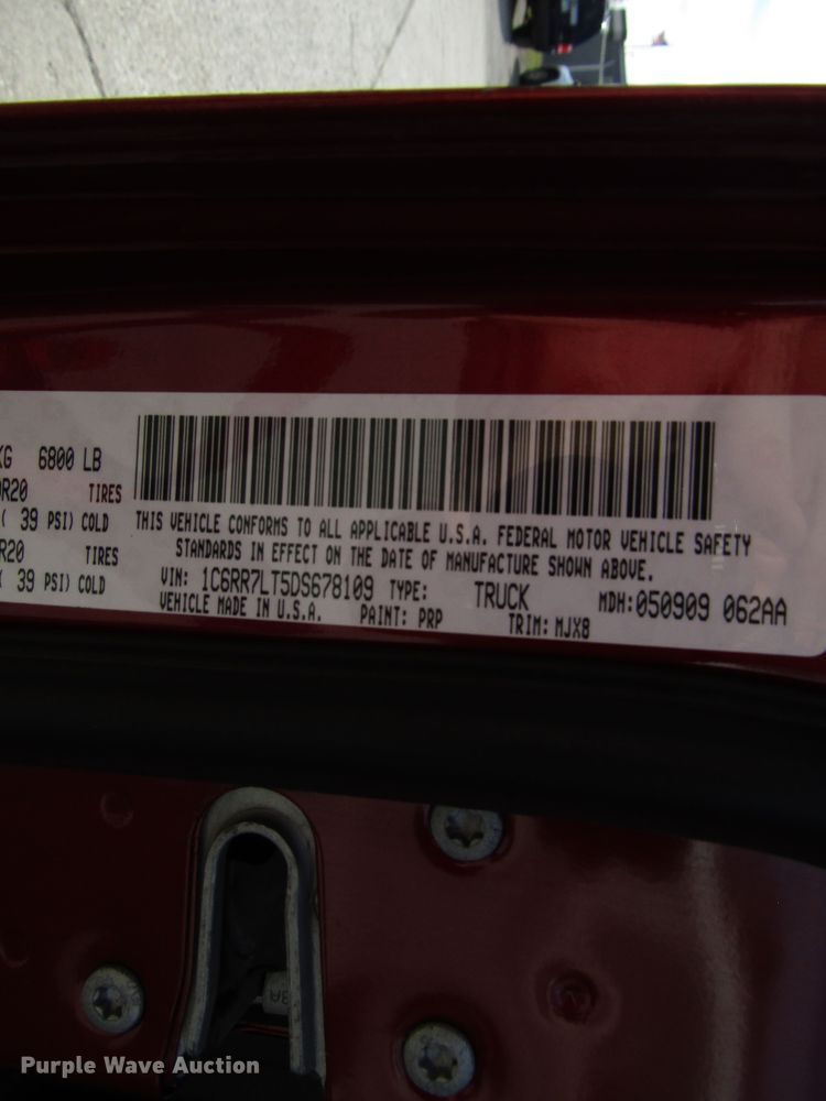 image for item DH8433 2013 Dodge Ram 1500 Crew Cab pickup truck