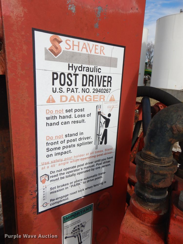image for item DI9231 Shaver HD10 skid steer post driver