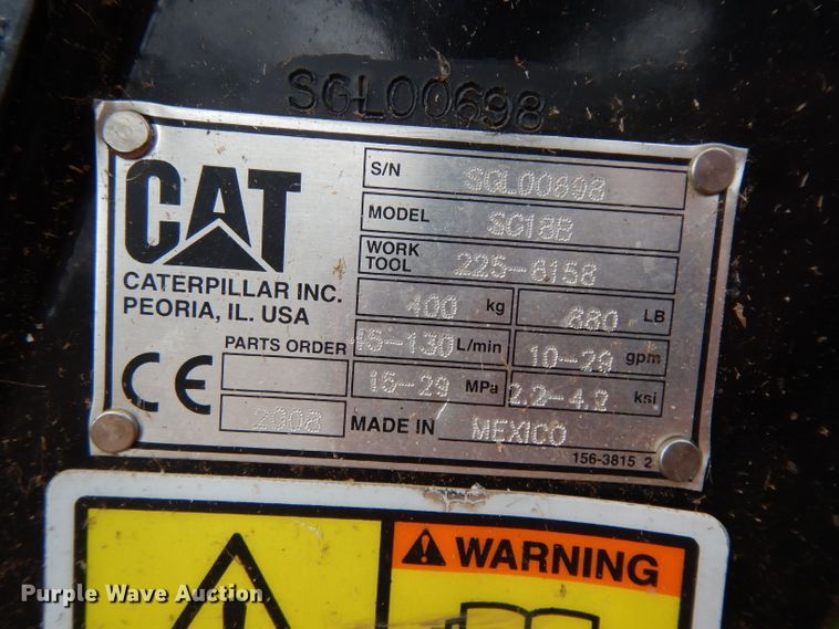 image for item FU9749 Caterpillar SG18B skid steer stump grinder