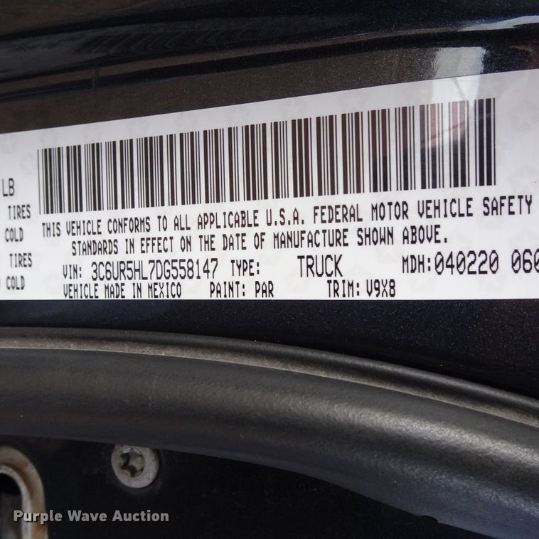 image for item GC9168 2013 Dodge Ram 2500 Crew Cab pickup truck