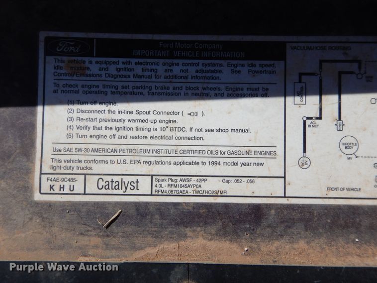 image for item GE9097 1994 Ford Ranger pickup truck