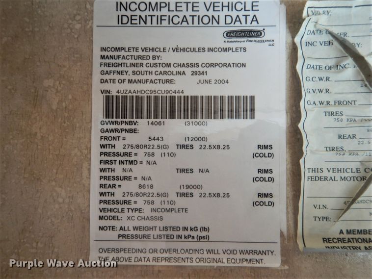 image for item GF9059 2005 Damon Tuscany RV