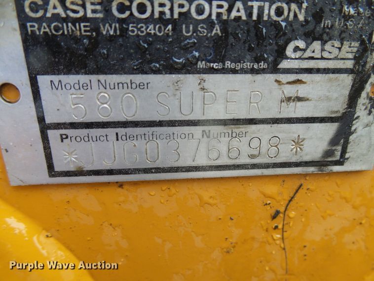 image for item DD1956 2003 Case 580 Super M backhoe