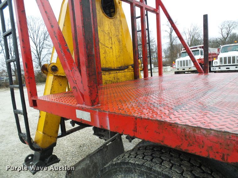 image for item DD1957 1989 Mack DM690S knuckle boom crane truck with grapple