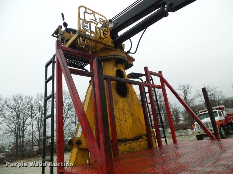 image for item DD1957 1989 Mack DM690S knuckle boom crane truck with grapple