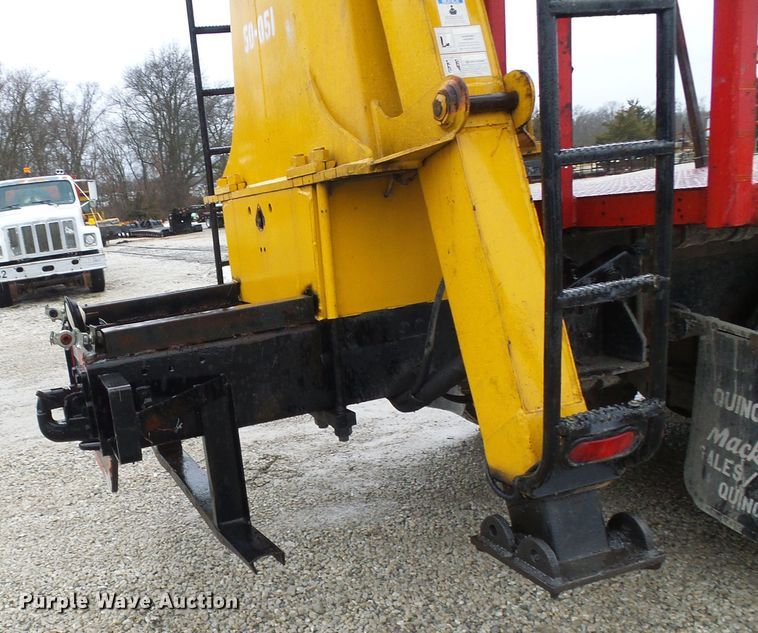 image for item DD1957 1989 Mack DM690S knuckle boom crane truck with grapple