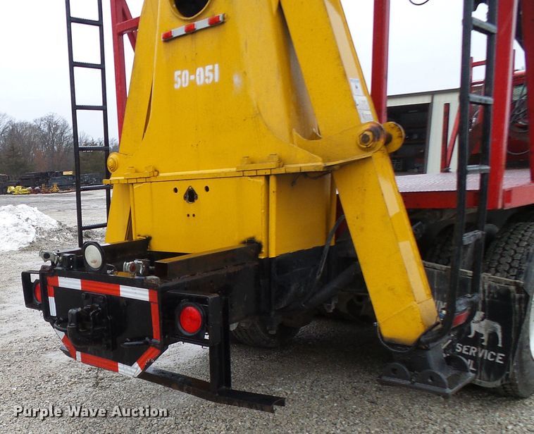 image for item DD1957 1989 Mack DM690S knuckle boom crane truck with grapple