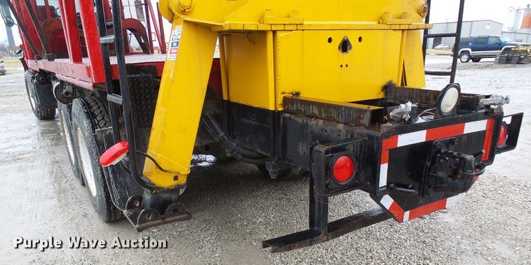 image for item DD1957 1989 Mack DM690S knuckle boom crane truck with grapple